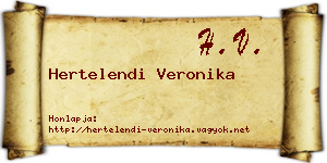 Hertelendi Veronika névjegykártya